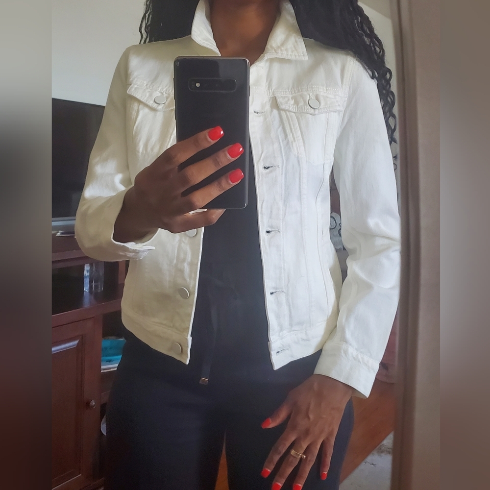 Banana Republic White Denim Jacket – XS